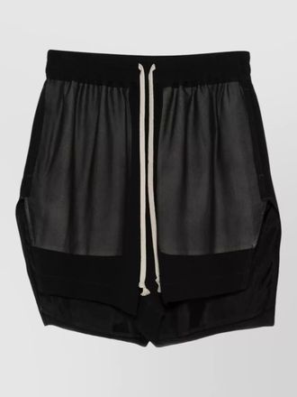 Rick Owens boxer shorts side split sheer panels