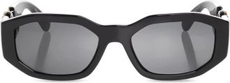 Versace Medusa Biggie Zonnebril - Heren - Zonnebrillen - Grijs - 53 MM - Nylon - Accessoires