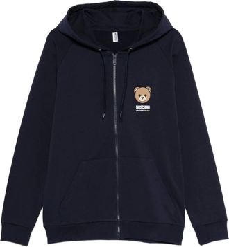 Moschino Hoodies & sweatvesten, Heren, Blauw, L, Katoen, Herenkleding Sweatshirts Blauw Aw 25