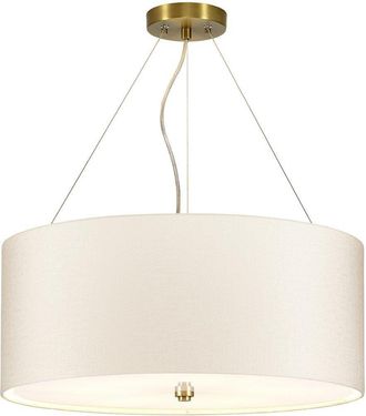 Netlighting Pearce 22 Cylindrical Pendant with Aged Brass Ceiling Pan