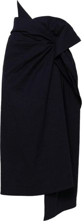 Issey Miyake Enclothe midi skirt - women - Polyurethane/Nylon/Paper/ceramic - 2 - Blue