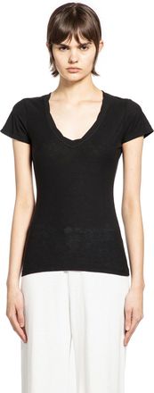 James Perse Sheer Slub Casual V Neck Tee