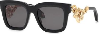 Roberto Cavalli SRC041M 0700 Shiny Black/Gold/Grey