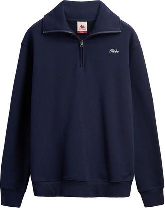 Kappa Livreville Half Zip Crew Sweat - Heren - Vesten met rits - Blauw - S - Katoen - Hoodies & sweatvesten