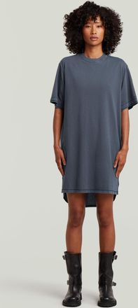 G-Star Woven Mix Washed Jersey Jurk - Donkerblauw - Dames