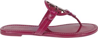 Tory Burch Miller Patent Sandal - Dames - Slippers - Paars - 36 1/2 EU - Leer - Schoenen