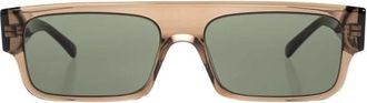 Alexander McQueen Rechthoekige Zonnebril - Dames - Zonnebrillen - Bruin - ONE Size - Accessoires