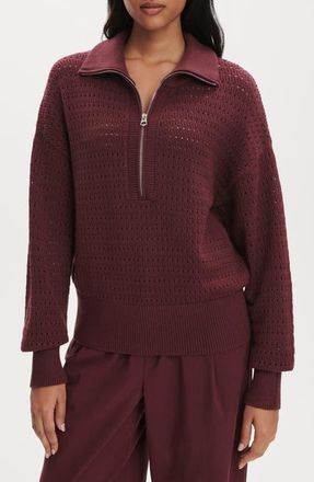 Varley Darla Half Zip Sweater in Sassafras at Nordstrom, Size Xx-Small