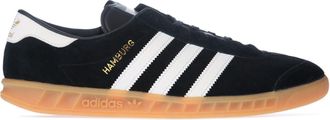 adidas Originals Mens Hamburg Trainers in Black Suede - Size UK 8.5