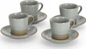 ZELLER Juego De 8 Tazas De Espresso Gris 60 Ml