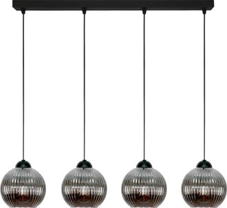 OEM L&aacute;mpara De Techo Colgante Negra Con Pantalla De Cristal Grafito, Esfera 15-051