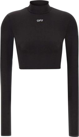 Off-white Long Sleeve Tops - Dames - Longsleeves - Zwart - S - Tops