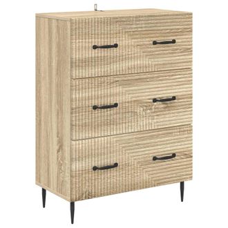 vidaXL Cajonera 66 X 34,5 X 89,5 Cm Madera De Ingenier&iacute;a Roble Sonoma Vidaxl