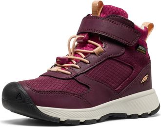 Keen Unisex-Child Skua Mid Height Durable Easy On Comfortable Waterproof Hiking Boots, Fig/Peach Fuzz, 11