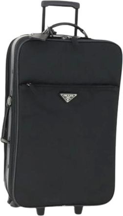 Prada Pre-owned Weekend Bags, female, Black, Size: ONE SIZE Pre-owned Vintage Suitcase