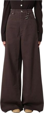 Sportmax Wide Leg Broeken - Dames - Loose Fit Jeans - Bruin - W27 - Jeans