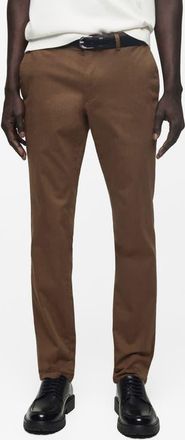 Mango Serge Slim Fit Chino Pants in Brown at Nordstrom, Size 30