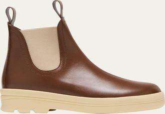 Loro Piana Lakeside Leather Chelsea Ankle Boots