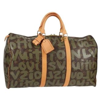 Louis Vuitton Tweedehands Canvas Louis Vuitton tassen - Dames - Pre-owned - Groen - Maat: ONE Size Leer