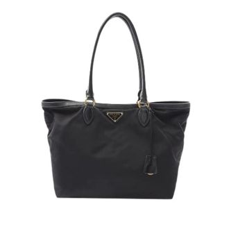 Prada Pre-owned Tote Bags, female, Black, Size: ONE SIZE Pre-owned Nylon Tote Bag