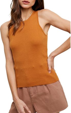 Wishlist Ribbed Tank in Amber at Nordstrom Rack, Size Medium