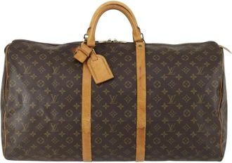 Louis Vuitton Pre-owned Weekend Bags, female, Brown, Size: ONE SIZE Pre-owned Keepall Travel Bag
