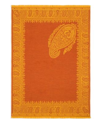Etro Home Deken met paisley- en bloemenpatroon (140 x 180 cm) - Oranje