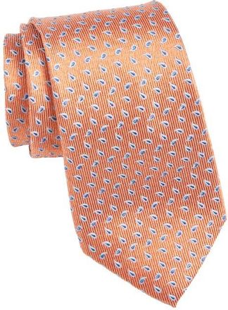 Nordstrom Neat Paisley Silk Tie in Orange at Nordstrom