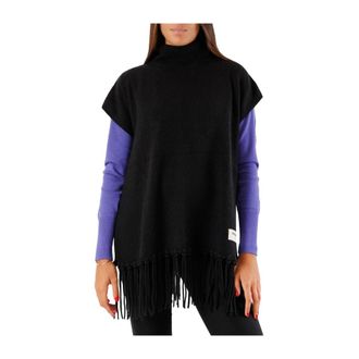 Patrizia Pepe Dames, Jassen, Zwart, Maat: ONE Size Kasjmier