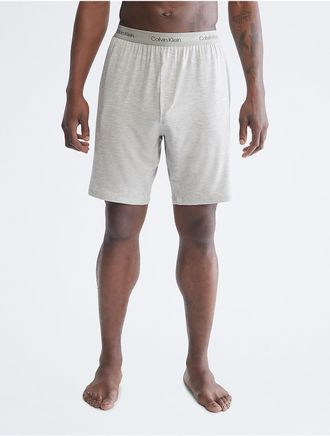 Calvin Klein Mens Ultra-Soft Modern Lounge Sleep Shorts - Grey - XL