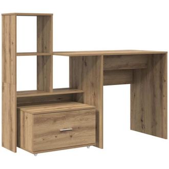 vidaXL Vidaxl - Escritorio Con Caj&oacute;n Roble Artisan 131.5 X 50 X 106.5 Cm