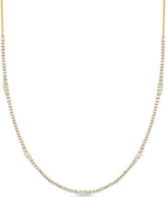 Bony Levy 18K Gold Audrey Diamond Tennis Necklace in 18K Yellow Gold at Nordstrom, Size 18