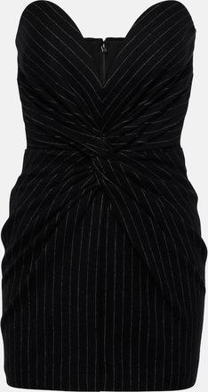 Alex Perry Pinstripe strapless minidress