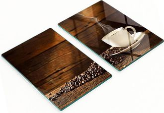 OEM Tablas De Servir De Cristal Para Cocina Con Dise&ntilde;o De Taza De Caf&eacute;, 2 X 40 X 52 Cm