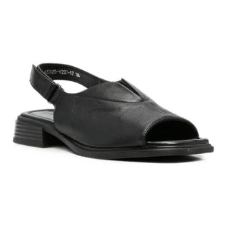 Sergio Moretti Schoenen, Dames, Zwart, 39 EU, Leer, Firenze Patent Cut-Out Sandal