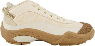 Fendi Schoenen, Heren, Wit, 44 EU, Katoen, Lab Fabric Mid-Tops