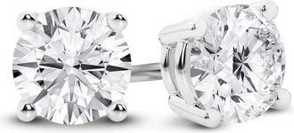 Grown Brilliance 14K White Gold IGI Certified 3 Carat Round Cut Lab Grown Diamond Stud Earrings for Women, VS Clarity, E-F Color