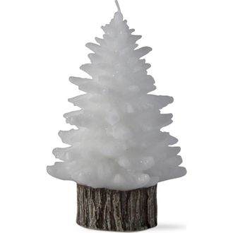 Tag Spruce Tree Shaped Candle in White at Nordstrom