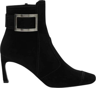 Roger Vivier Zwarte Hoge Hak Laarzen Trompette - Dames - Laarzen met Hak - Zwart - 39 EU - Schoenen