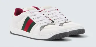 Gucci Screener leather-trimmed sneakers