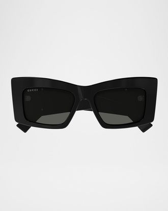 Gucci Recycled Acetate Butterfly Sunglasses