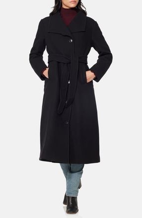 Norwegian Wool City Long Waterproof 750 Fill Power Down Coat in Black at Nordstrom, Size X-Small
