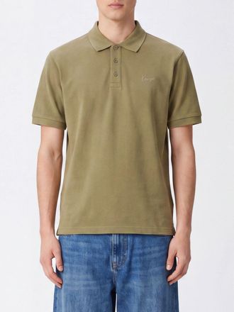 Kenzo Polo in cotone con logo a contrasto ricamato sul petto