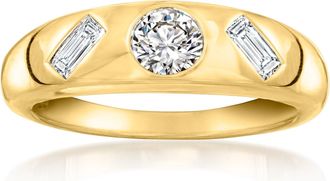 Ross-Simons Multi-Shaped Lab-Grown Diamond Ring in 18kt Gold Over Sterling