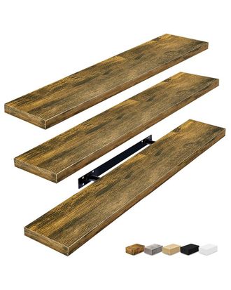 Sorbus Set Of 3 Long Floating Shelves