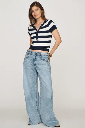 ASKK NY Sloop Mid-Rise Wide-Leg Jeans