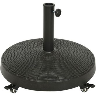 Bigbuy Base Para Parasol Con Ruedas Color Negro Di&aacute;metro 52cm 841097