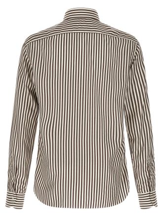 Borriello Striped Cotton Poplin Shirt - Charcoal