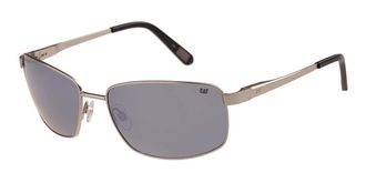 CAT CTS 8030 Polarized 002P Mens Sunglasses Silver Size 61