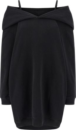Maison Margiela Womens Off-Shoulder Hooded Dress